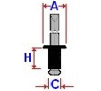 Rivetto ROMIX C60691, 10 Pezzo