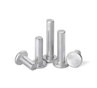 Rivetto solido a testa piatta, Rivetti a testa svasata a percussione autocolleganti in lega di alluminio GB109 Confezione da 400 M2-M8 3-40mm(5mm,M2.5 (100Pcs))