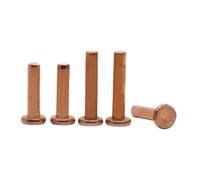 Rivetto solido in alluminio, Confezione da 140 rivetti in rame massiccio a testa piatta M1.5-M8 GB109 | 4 mm, M3 10 pezzi(8mm,M5 2pcs)
