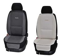 RIVEXTAUTO Coppia coprisedili Anteriori universali Cotone per Auto Capri Plus con Supporto Lombare 100% Made in Italy (Antracite)