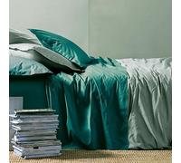 Riviera Completo Letto 1 Piazza e Mezza - Blu Avio Made in Italy - 100% Cotone - Alta QUALITA' - Parure Set Lenzuola