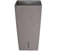 RIVIERA Eva Nuovo vaso di fiori quadrato in plastica - 28 x 28 x H 52 cm - 31 L - Taupe