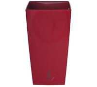 RIVIERA Eva Nuovo vaso di fiori quadrato in plastica - 37 x 37 x H 68,5 cm - 69 L - Rosso