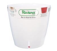 RIVIERA Eva Nuovo vaso tondo in plastica - Ø 31 cm - 14,5 L - Bianco