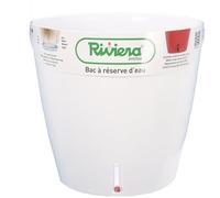 RIVIERA Eva Nuovo vaso tondo in plastica - Ø 46 cm - 49 L - Bianco