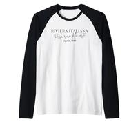 Riviera Italiana rara perla della costa Liguria 1989 Italia Maglia con Maniche Raglan