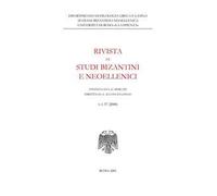 Rivista di studi bizantini e neoellenici (2000). Vol. 37