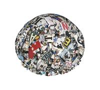 Rivista Parole E Lettere Cuffia Da Impermeabile, Cuffia Elastica Per Capelli Da Bagno Protezione Ambientale Cuffia Da Bagno Per Capelli, Doppio Strato Impermeabile Cappello Da Da Bagno