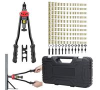 Rivnut, kit di attrezzi per dadi rivetti, kit di strumenti per inserire noci, set di 176 pezzi assortiti di noci filettate ad alte prestazioni per riparazione auto in lamiera