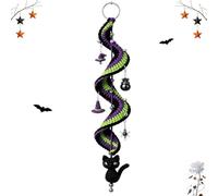 RIVODXIV Halloween Crochet Spiral DIY Kit,Halloween Beginner Craft Set(D) | Enchanted Halloween Crochet Spiral DIY Kit with Yarns Hooks,Halloween Crochet Kit for Hanging Spiral Ornaments DIY Crafts
