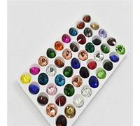 Rivoli - 20 pezzi, colori misti, cristalli di vetro e strass sfaccettati, 10 mm, 12 mm, 14 mm, 16 mm, 8 mm