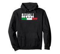 Rivoli City Italia Vintage Bandiera Italia per Gli Amanti dei Viaggi Felpa con Cappuccio