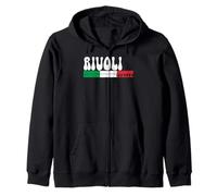 Rivoli City Italia Vintage Bandiera Italia per Gli Amanti dei Viaggi Felpa con Cappuccio