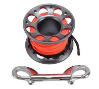 Rivolta di Immersione, 49,2 Piedi Aviazione Avvolgizione Bobina di Spool di Kayak con Clip a Doppia estremità per la Sicurezza Subacquea, Grotta e Esplorazione del Relitto (Cannone)