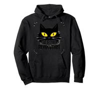 Rivoluzione dei Baffi: Arte della rivolta Felina Felpa con Cappuccio, Unisex per Adulti, Nero, L