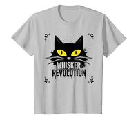 Rivoluzione dei Baffi: Arte della rivolta Felina Maglietta, Bambini, Argento, 3 Anni