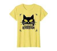 Rivoluzione dei Baffi: Arte della rivolta Felina Maglietta, Donna, Limone, 3XL