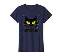 Rivoluzione dei Baffi: Arte della rivolta Felina Maglietta, Donna, Navy, M