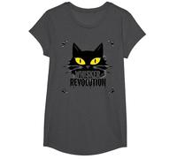 Rivoluzione dei Baffi: Arte della rivolta Felina Maglietta, Ragazze, Grigio Scuro, L
