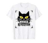 Rivoluzione dei Baffi: Arte della rivolta Felina Maglietta, Uomo, Bianco, XL