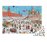 Rivoluzione della Piazza Rossa di Mosca Puzzle in Legno Impermeabile Puzzles Da 1000 Pezzi Per Adulti Sfidanti E Rompicapo Puzzle Per Decorazioni Domestiche