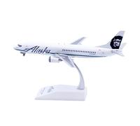 RIVPAHGQ Modello Ridotto Aereo 18 Cm For Alaska Airlines B737-400C N763AS Modello Di Aereo In Miniatura In Scala 1:200 In Metallo Con Base Aerei Modellini in Scala