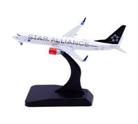 RIVPAHGQ Modello Ridotto Aereo Display Modelli Di Aeromobili In Scala 9CM 1:400 For Scandinavian Airlines B737-800 LN-RRE Modello Di Aereo Di Linea Pressofuso Aerei Modellini in Scala