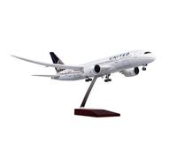 RIVPAHGQ Modello Ridotto Aereo Modello Di Aereo Di Linea Civile In Scala 1/130 Da 43 Cm For United Airlines 787. Repliche Di Aeromobili In Scala Con Ruote. Aerei Modellini in Scala(NO light)