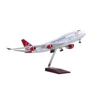 RIVPAHGQ Modello Ridotto Aereo Modello Di Aereo Di Linea Civile In Scala 1/150 47 Cm Repliche Di Aeromobili Modello For Virgin Atlantic B747-400 Con Ruote Aerei Modellini in Scala(NO light)