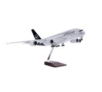 RIVPAHGQ Modello Ridotto Aereo Modello Di Aereo Di Linea Civile Simulato In Scala 1/85 Da 47 Cm Lufthansa For Airbus A380, Repliche Di Aeromobili In Scala Aerei Modellini in Scala(NO light)