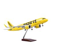 RIVPAHGQ Modello Ridotto Aereo Modello In Miniatura Di Aereo Civile Da 47 Cm, Scala 1:80, Spirit Airlines, For Airbus A320neo, In Lega, For Adulti Aerei Modellini in Scala(NO light)