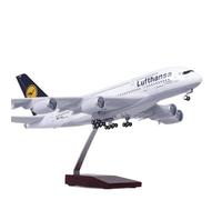 RIVPAHGQ Modello Ridotto Aereo Modello Pressofuso In Scala 1/160 Di Aereo Da 45 Cm Collezione Di Modelli Di Aerei Passeggeri For Lufthansa A380 Aerei Modellini in Scala(With light)