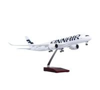 RIVPAHGQ Modello Ridotto Aereo Replica Di Aereo In Scala 1/142 Da 47 Cm For Airbus A350 For La Collezione Di Modelli Pressofusi For Finnair Aerei Modellini in Scala(With light)
