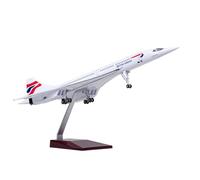 RIVPAHGQ Modello Ridotto Aereo Repliche Di Aerei Da Collezione In Metallo In Scala 50 Cm For Il Modello Di Concorde Della British Airways In Scala 1:125 Aerei Modellini in Scala(NO light)
