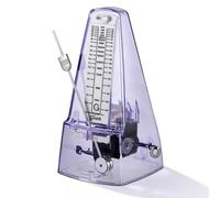 RIVVTA Metronomo meccanico, metronomo per pianoforte, chitarra, basso, violino, batteria e altri strumenti, suono forte e ritmo ad alta precisione per principianti, viola trasparente