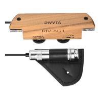 RIVVTA Pickup per chitarra acustica, pickup per chitarra acustica, con controllo del volume e tono, per chitarre acustiche standard in acciaio (noce)