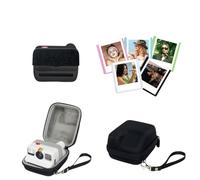 Rixavleo Set di accessori per fotocamera Polaroid Go, copriobiettivo magnetico + 5 cornici magnetiche + custodia protettiva rigida in EVA, kit antipolvere e antiurto per fotocamera istantanea (nero)