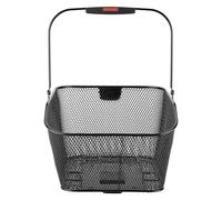 KLICKfix Cestino portapacchi City 2 in filo metallico 40x30x20 cm Nero con maniglia
