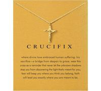 RIXERKOC Collana da donna in oro regolabile in acciaio inox con ciondolo, con ciondolo a forma di ancora/drago/croce, idea regalo per donne e ragazze, One Size, Acciaio inossidabile, Non pietra
