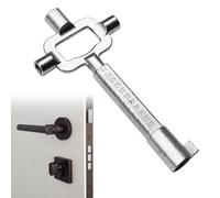 Rixotix Chiave corta universale, per architetto, per cantiere, per cantieri, con calibro a cilindro, universale, per armadietto, in lega di zinco