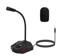 RIYAN Q2 - Microfono a condensatore a collo d'oca da scrivania, XLR, per riunioni/voce/giochi, 3,5 mm, facile da installare