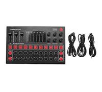 RIYAN Scheda audio M9 Live Sound Card con luci colorate compatibile con canto live multi-piattaforma