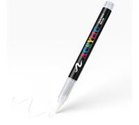 RiyaNed Pennarello per tessuti, Bianco, 1 penna Marcatore 1,0 - 6,0 mm, pennarelli tessili per dipingere su tessuto.