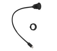 Riybyds 30cm 5Gbps Cavo Adattatore da Incasso USB Type C 3.0, Carica Rapida PD 60W, Socket Type-C 3.0 Femminile Connettore Maschile per Presa di Carica, Adatto per Cruscotto Auto, RV, Barca