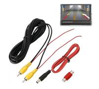 Riybyds 6M Cavo di Prolunga Video RCA per Telecamera di Retromarcia, Cavo di Estensione AV Doppio Schermato, Cavo di Alimentazione DC 1M e Adattatore RCA, per Monitor e Telecamere per Veicoli