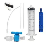 Riybyds Kit di Riparazione Pneumatici per Bici Senza Camera d'Aria, Siringa da 60ml Strumento di Rimozione Valvola Presta, Iniettore di Sigillante Tubeless, Compatibile per Valvole Schrader e Presta