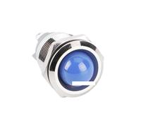 RIYFABPSCT Indicatore luminoso a testa sferica da 10 pezzi 19 mm AC/DC 3-6 V/12-24 V/110 V/220 V Lampada di segnalazione a LED in metallo con terminale a vite a 2 pin(Blue Light,220V)