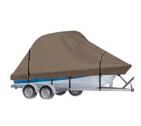 RIYIFER Copertura della Barca, Rimorchiabile Telo Copribarca Heavy Duty 600D Impermeabile Tessuto Oxford Fodera per Barca Adatto a Tutte Le Stagioni,Grigio,23~25FT: 780 * 330 * 234CM