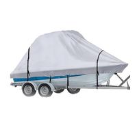 RIYIFER T Top Hard Top Copribarca, Telo Copribarca con Console Centrale Tessuto Oxford 600D con Rivestimento in PU Fodera per Barca Utilizzabile in Tutte Le Stagioni,Grigio,21~23FT: 700 * 300 * 234CM