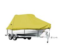 RIYIFER Telo di Copertura per Barca, Telo Copri Barca Impermeabile Tessuto Oxford 420D con Rivestimento, Pressione dell'Acqua 3000MM per V-Hull Tri-Scafo,Giallo,19~21FT:820 * 530cm